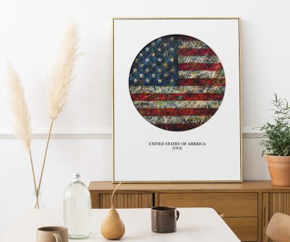 Printed Poster - Flag of USA