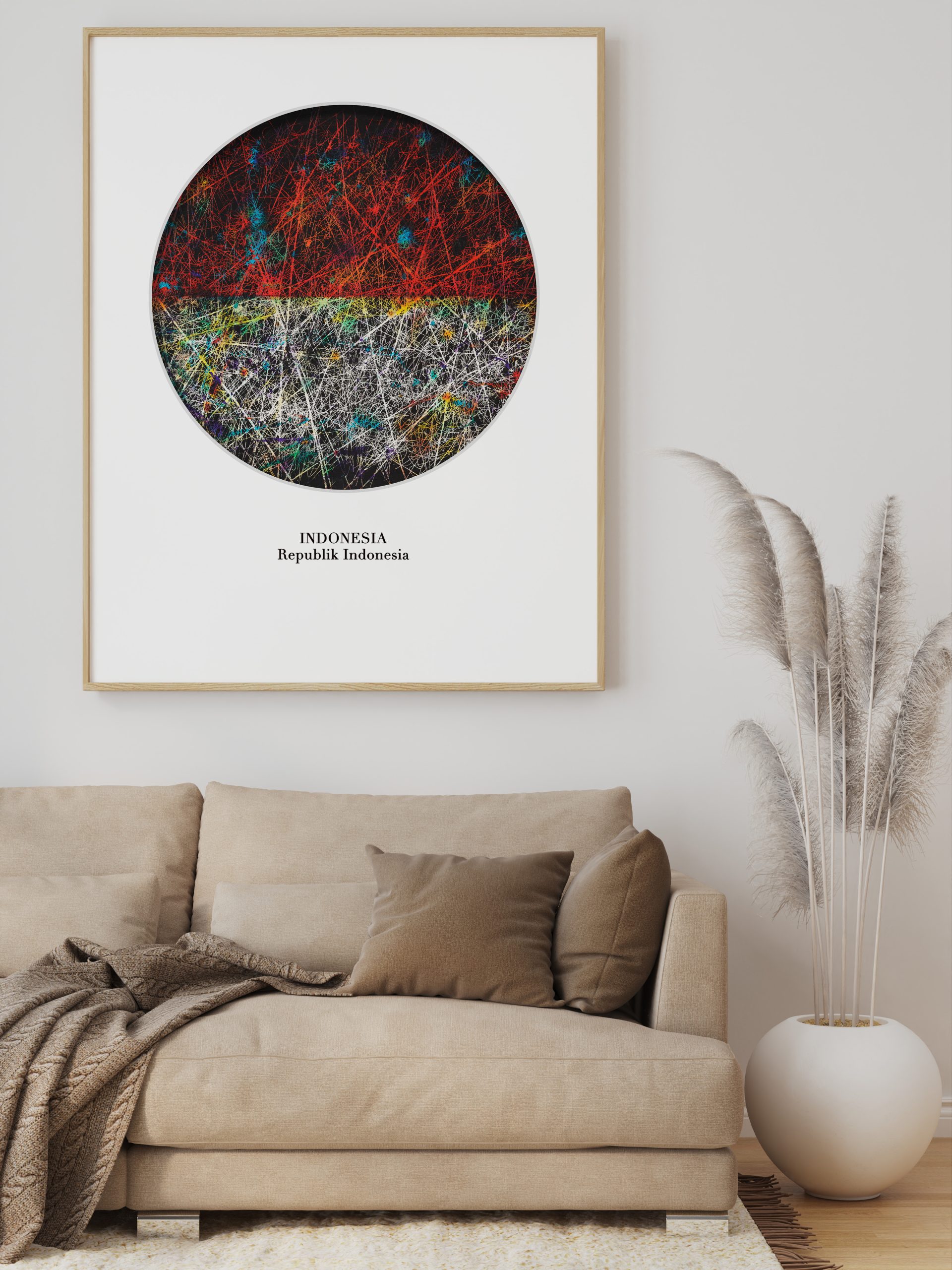 Poster of Indonesia Flag as Living Room Decor Poster of Indonesia Flag as Living Room Decor