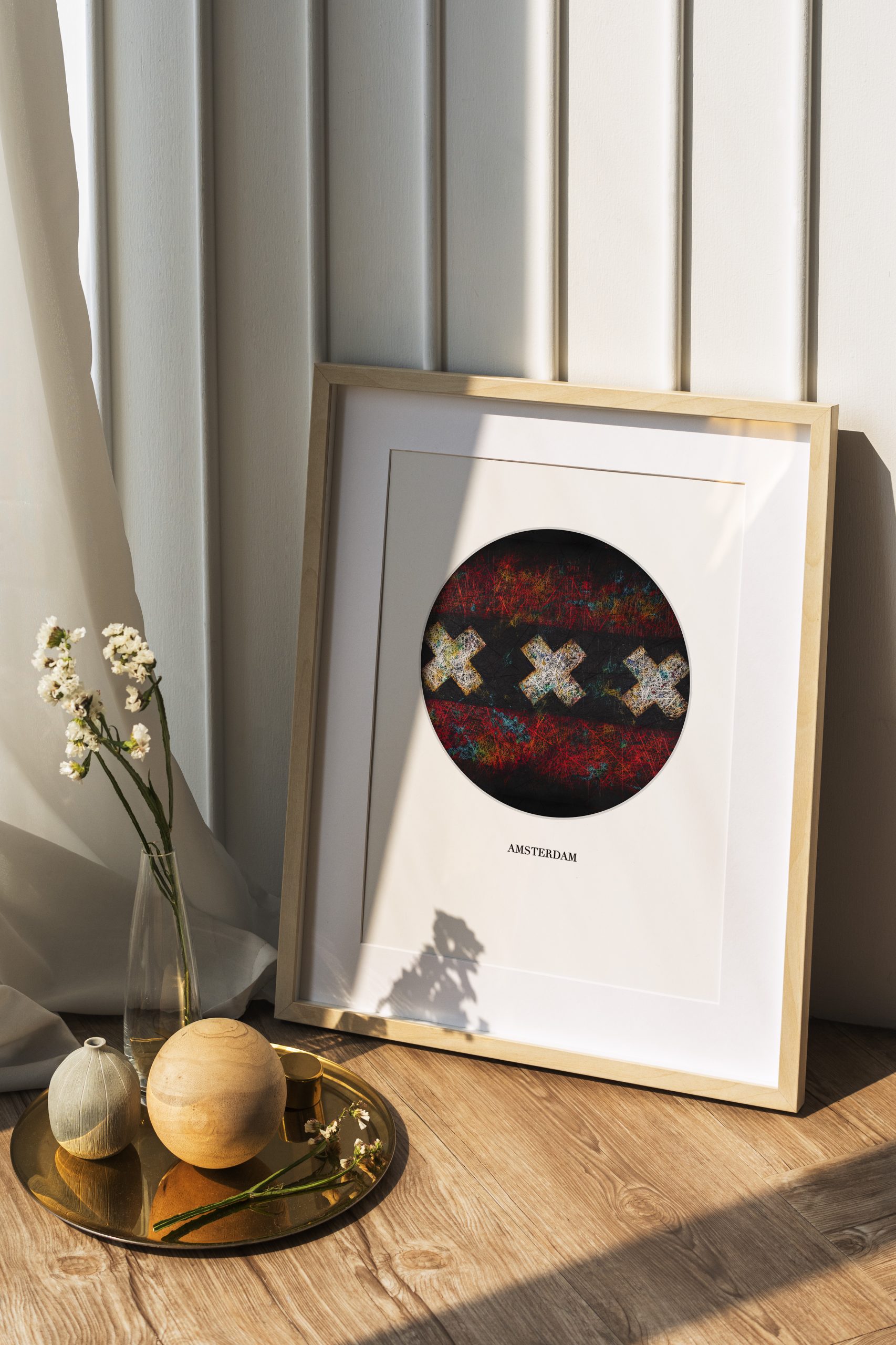 Printed Flag of Amsterdam as home decor Printed Flag of Amsterdam as home decor