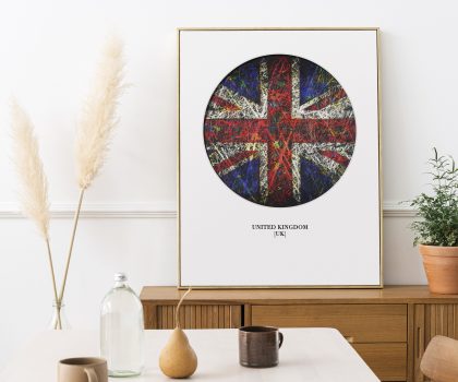Printed poster of United Kingdom Flag