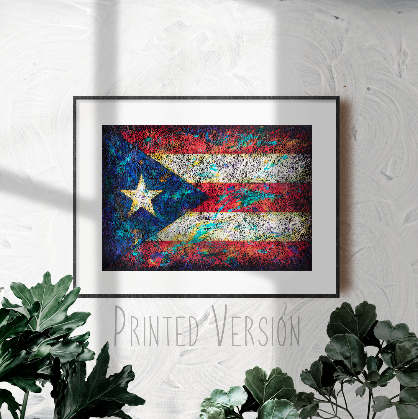 Printed Flag of Puerto Rico Printed Flag of Puerto Rico