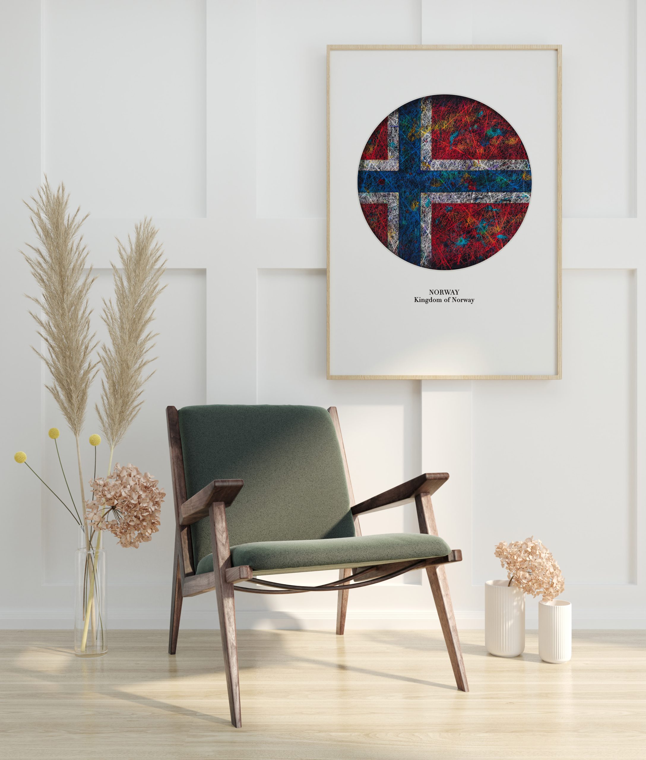 Printed Flag of Norway - Patriotic Interior Decor Printed Flag of Norway - Patriotic Interior Decor