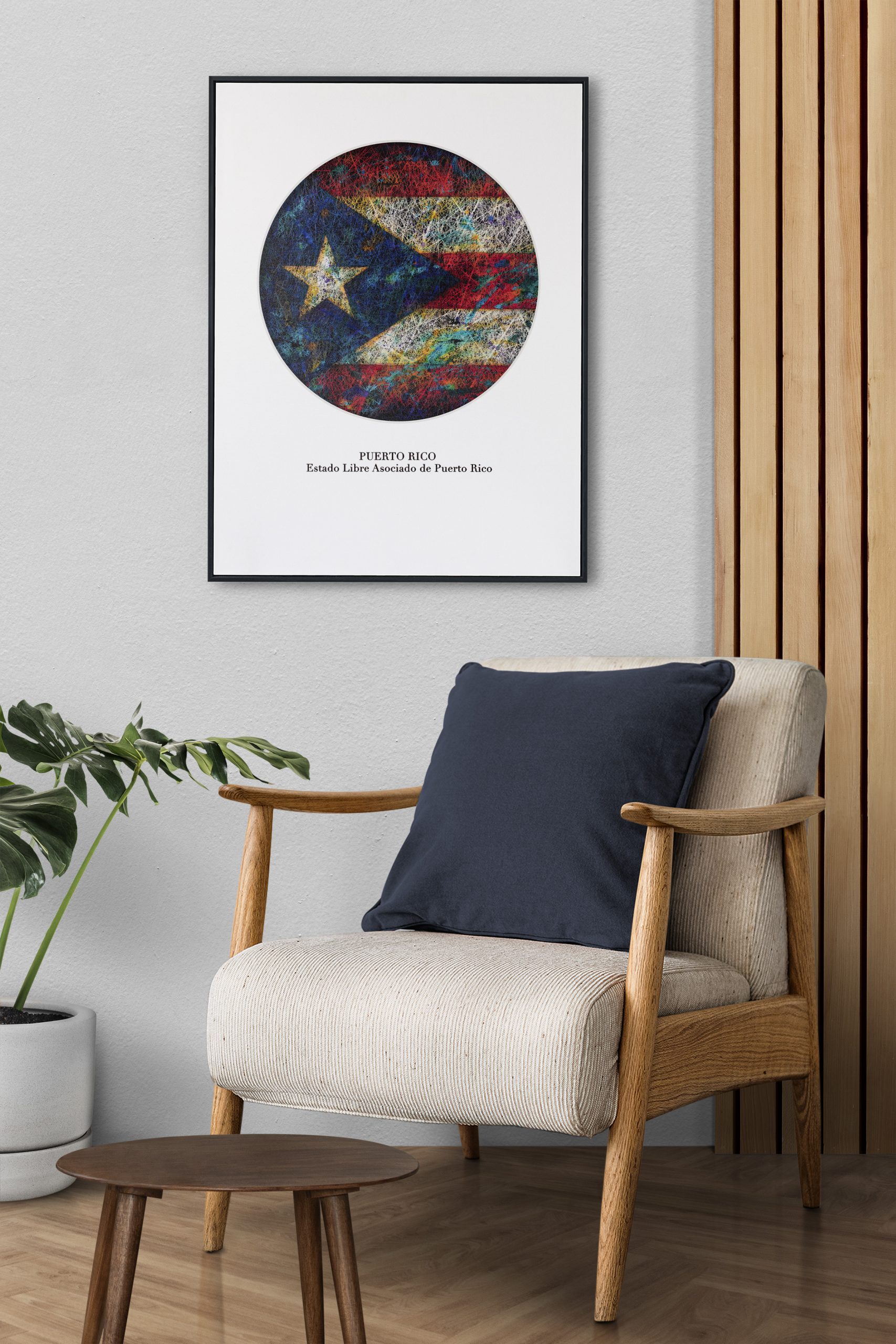 Printed Flag of uerto Rico - Patriotic Interior Decor Printed Flag of uerto Rico - Patriotic Interior Decor