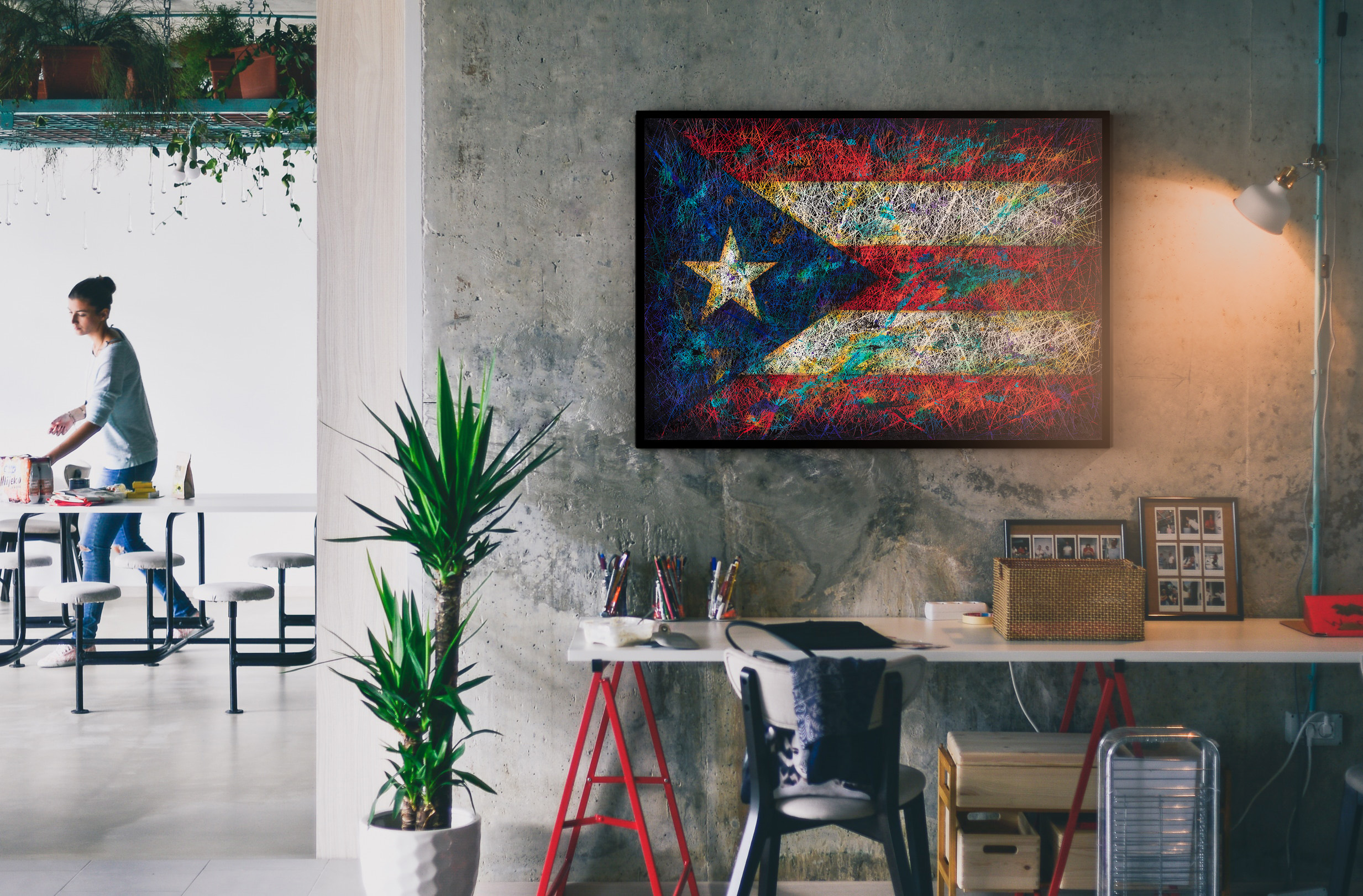 Flag of Puerto Rico as Work Space Decor Flag of Puerto Rico as Work Space Decor