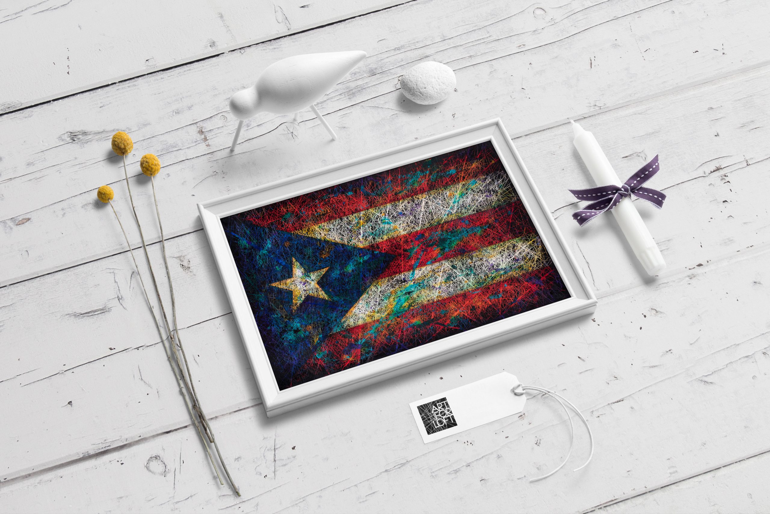 Flag of Puerto Rico as Postcard Flag of Puerto Rico as Postcard