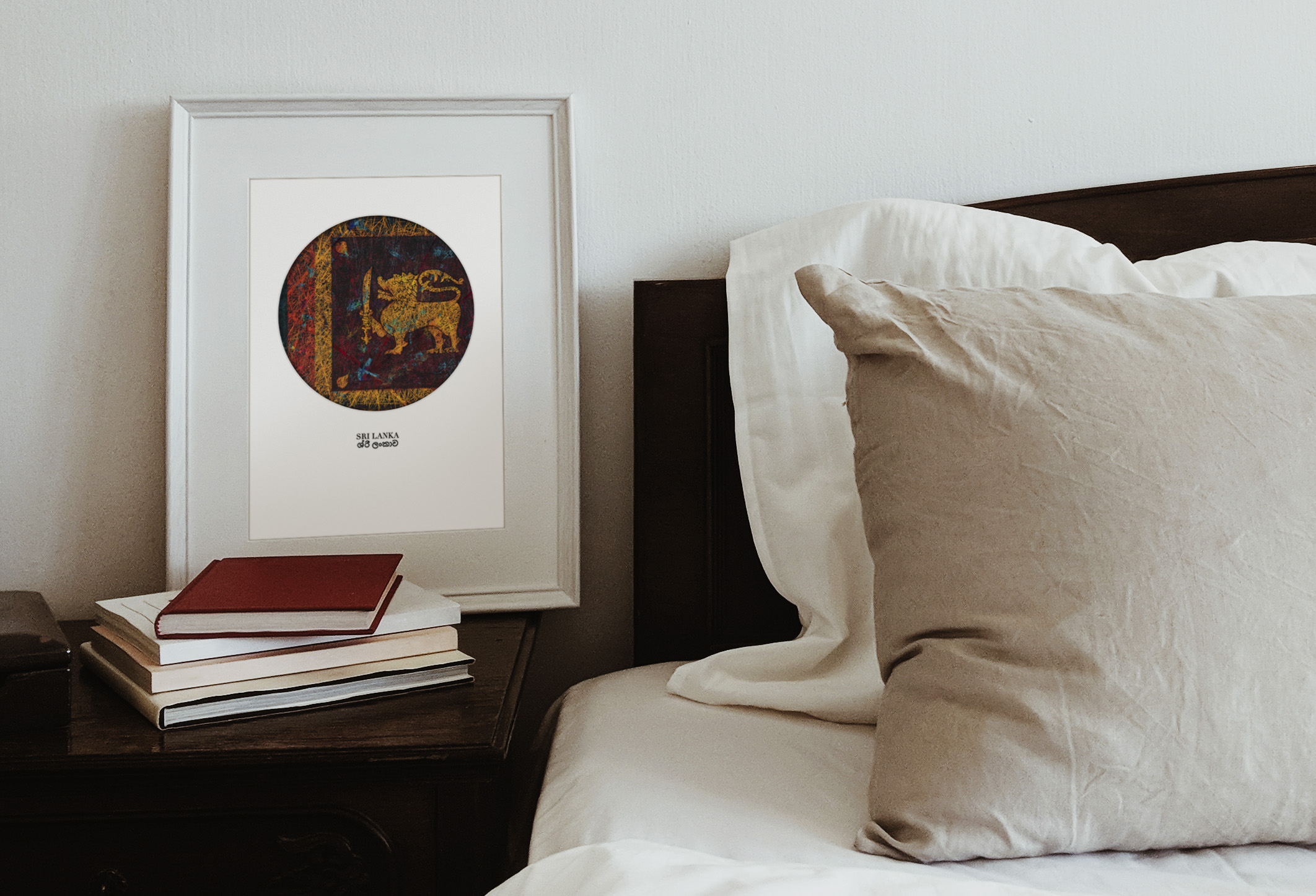 Printed Flag of Sri Lanka- Patriotic Interior Decor Printed Flag of Sri Lanka- Patriotic Interior Decor