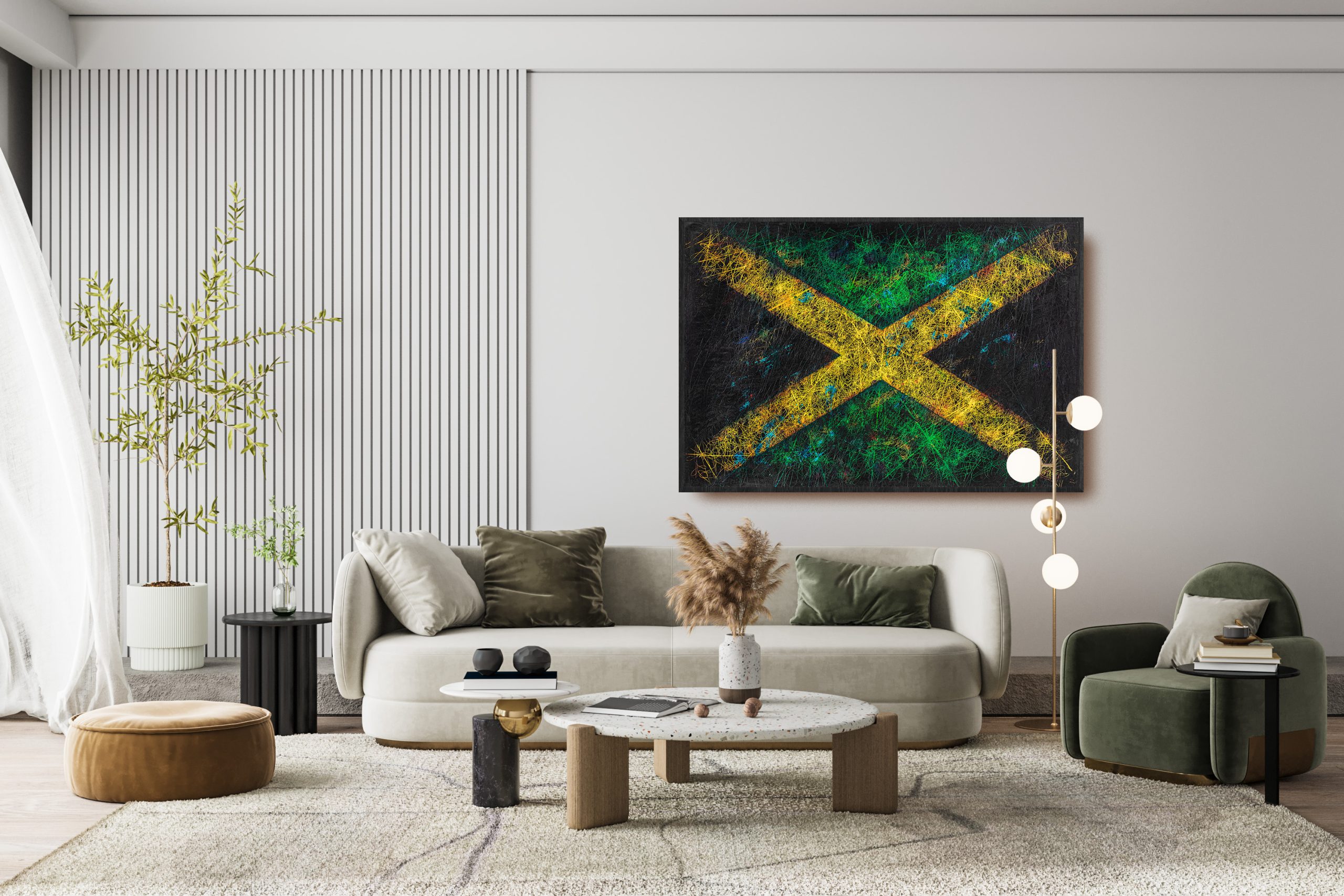 Flag of Jamaica as Living Room Wall decor Flag of Jamaica as Living Room Wall decor