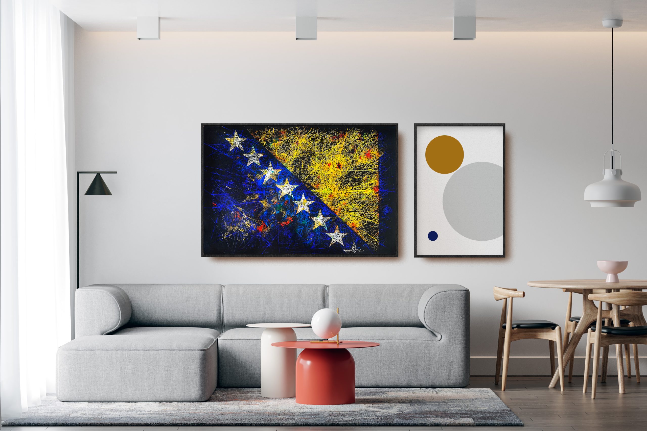 Hand painted Flag of Bosnia and Herzegovina Hand painted Flag of Bosnia and Herzegovina