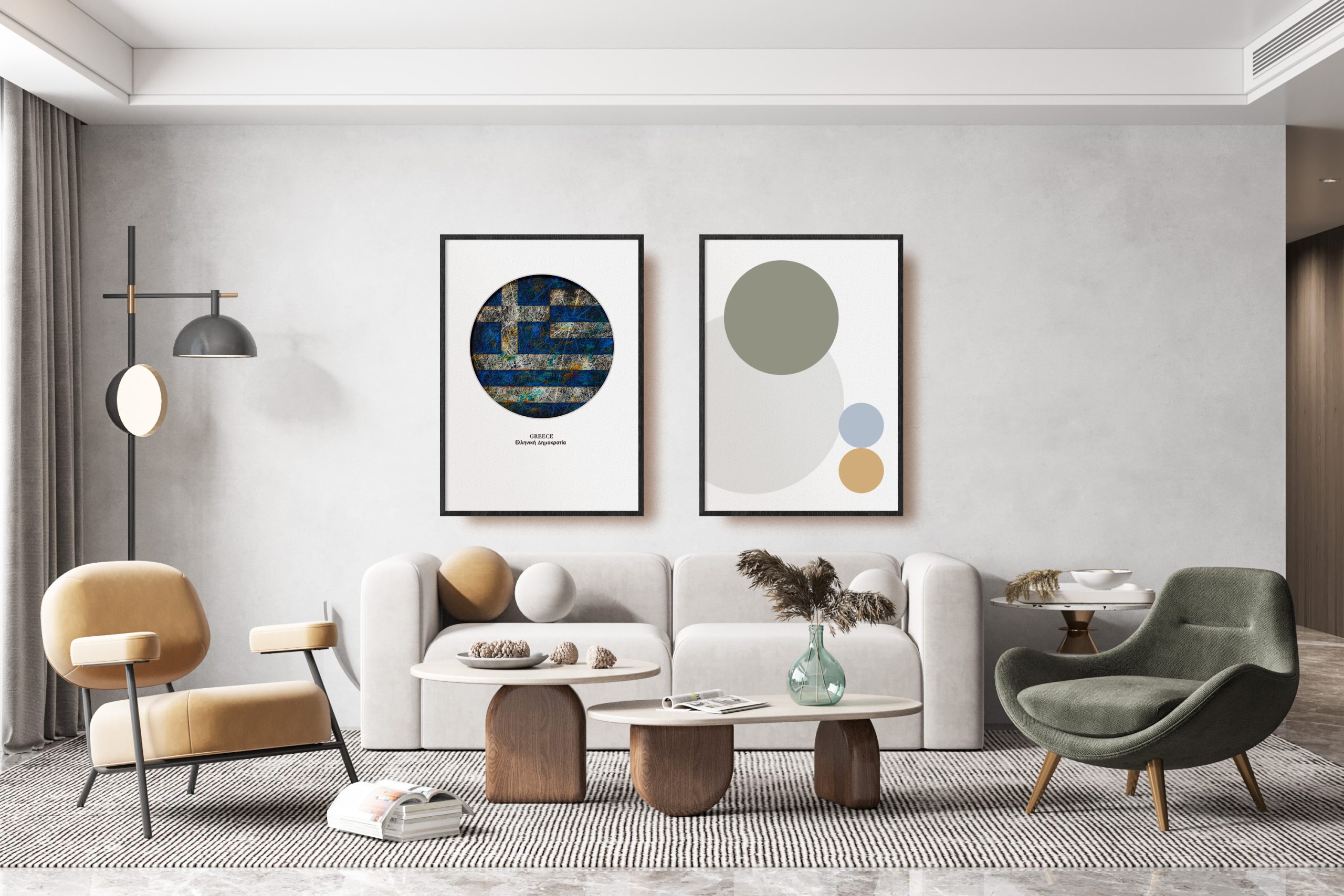 Flag of Greece as Living Room Wall decor Flag of Greece as Living Room Wall decor